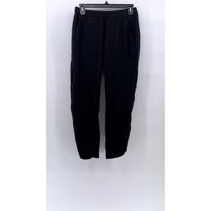 MARINE LAYER Women's Black Allison Pull-On Elastic Waist Dolphin Hem Pants SZ XS